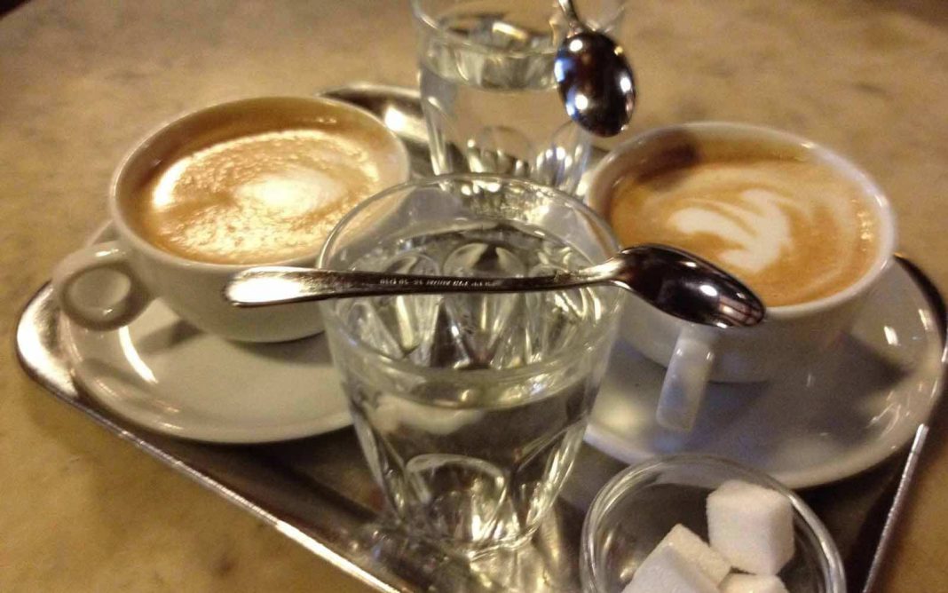 Vienna; Coffee served on silver plate