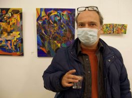 Art life matters for London-based artist Biagio Mastroianni at the opening in Bethnal Green
