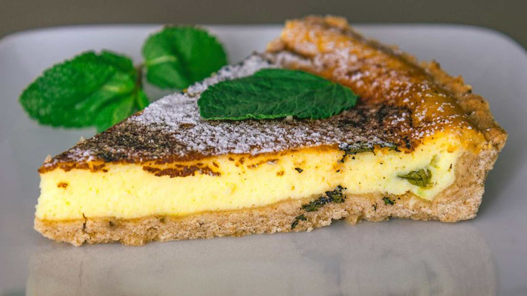 The dessert called Flaó de Ibiza.