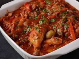 The original Chicken Cacciatore served