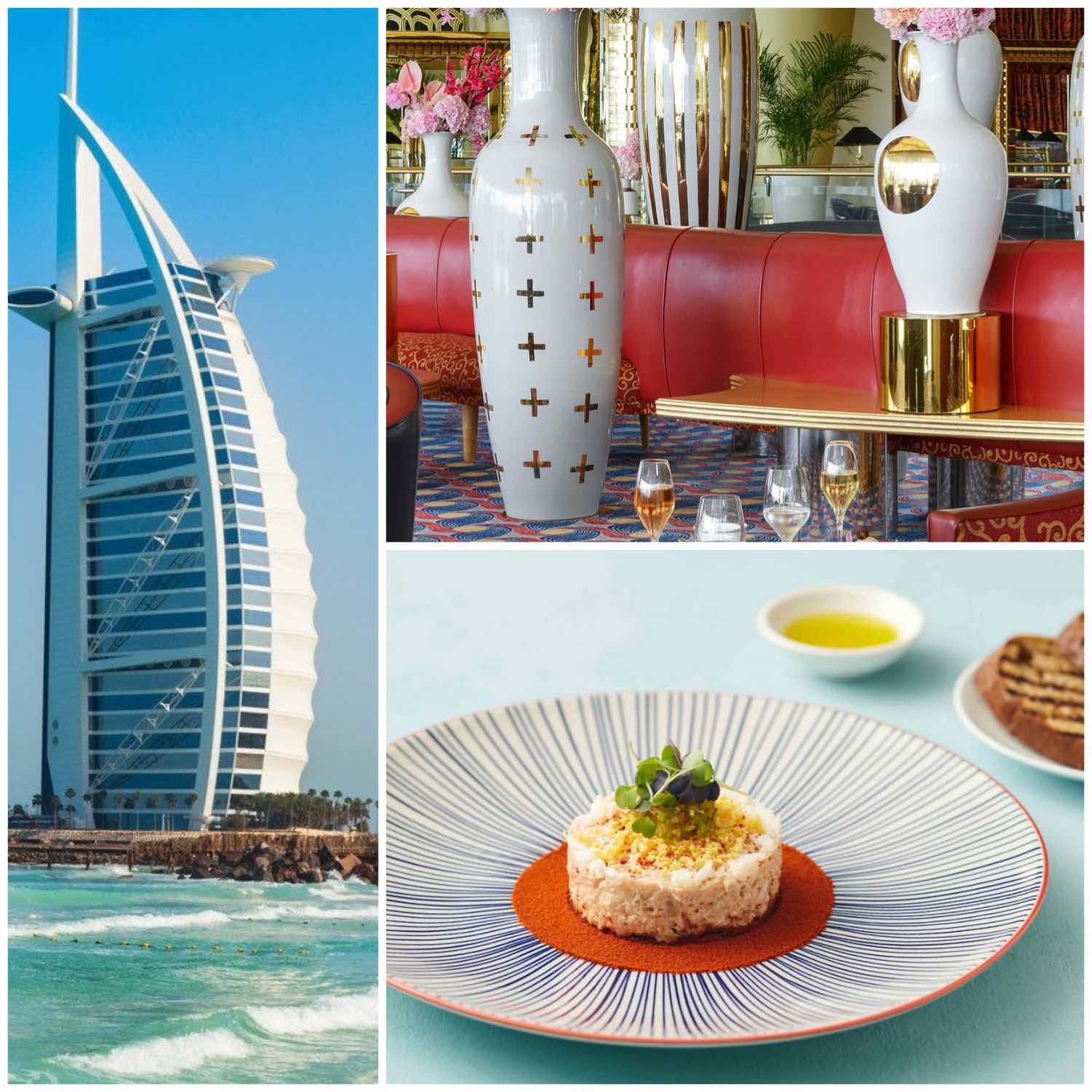 Luxury at Burj Al Arab, Dubai. The art, the food and the building.