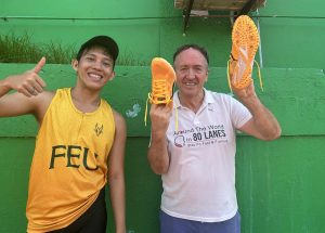Shoes on: Equiped to run around the world. M;e with coach Simoun in Cebu
