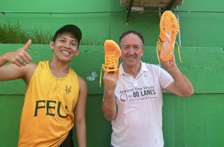 Shoes on: Equiped to run around the world. M;e with coach Simoun in Cebu